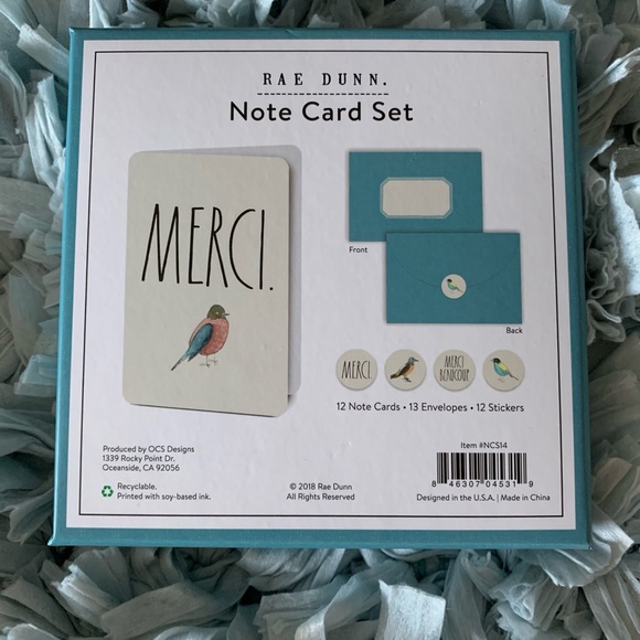 Rae Dunn Note Card Set - Picture 2 of 2